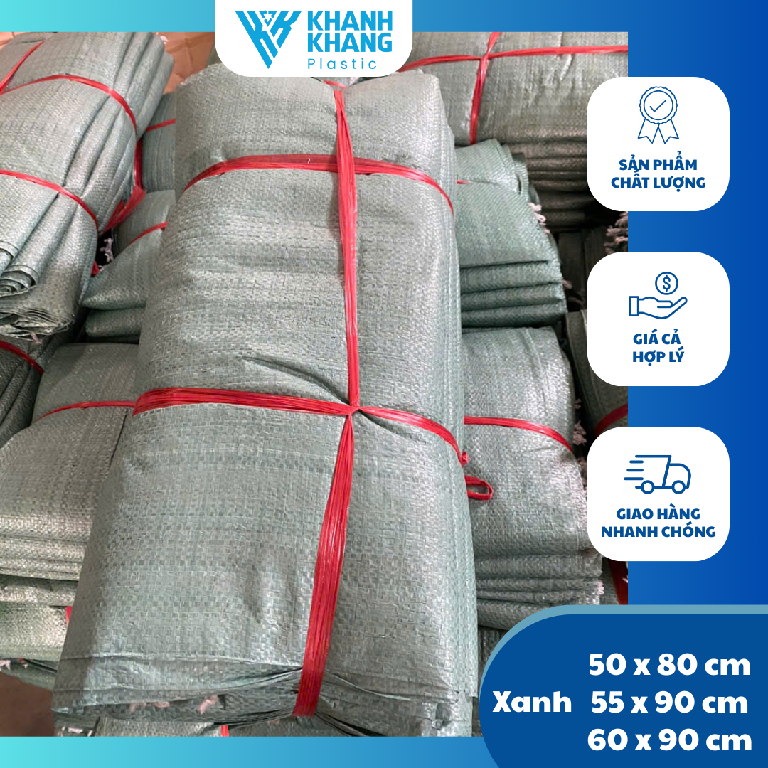 Bao tải xanh mỏng (nhỏ)